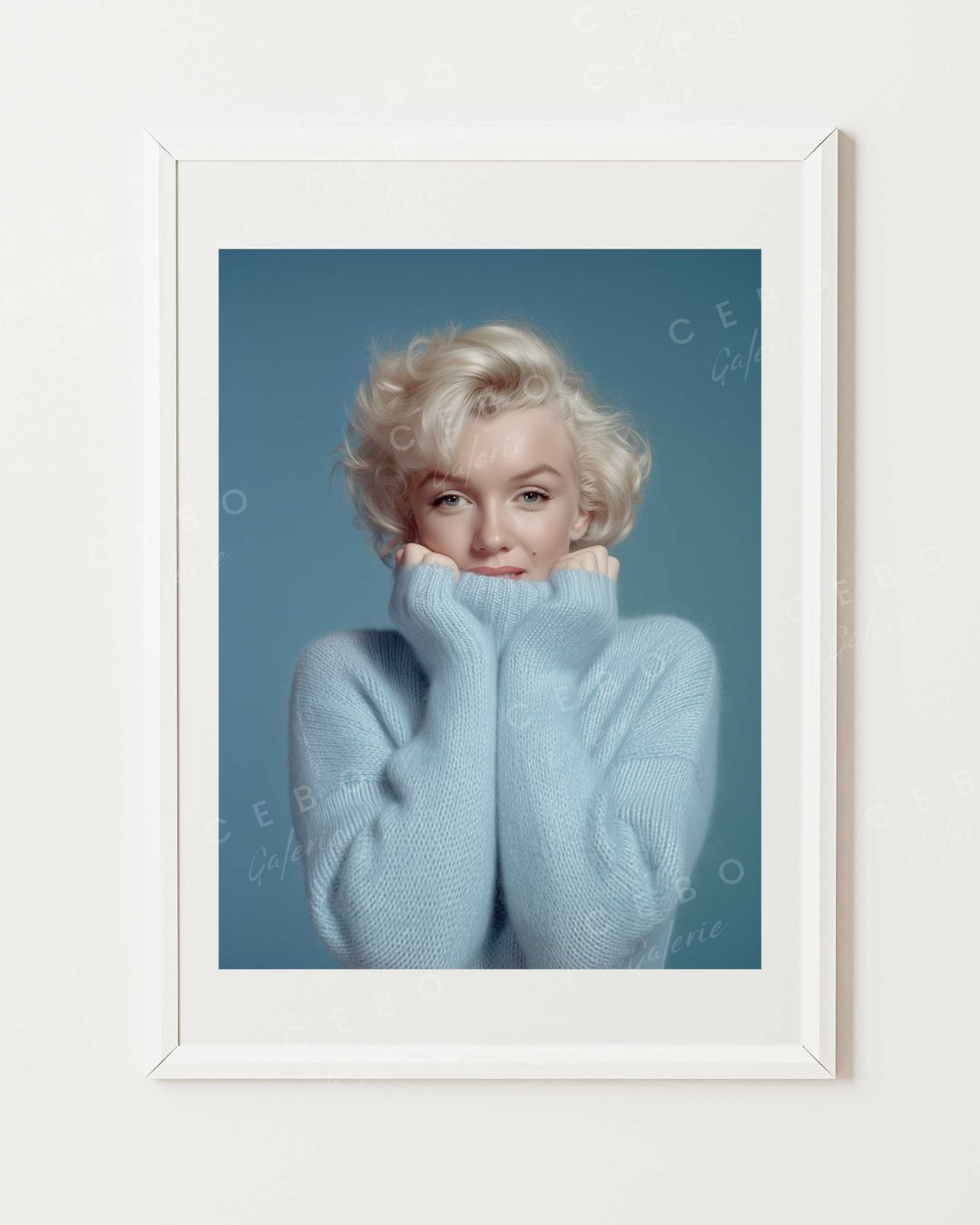 Affiche Bleu Marilyn