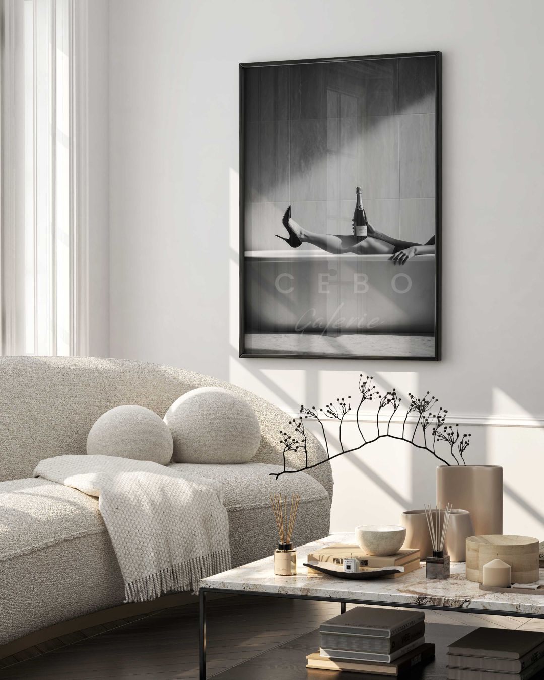 Champagne & Heels Poster
