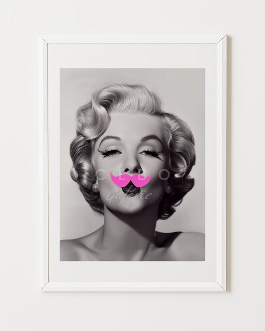 Affiche Moustache de Marilyn