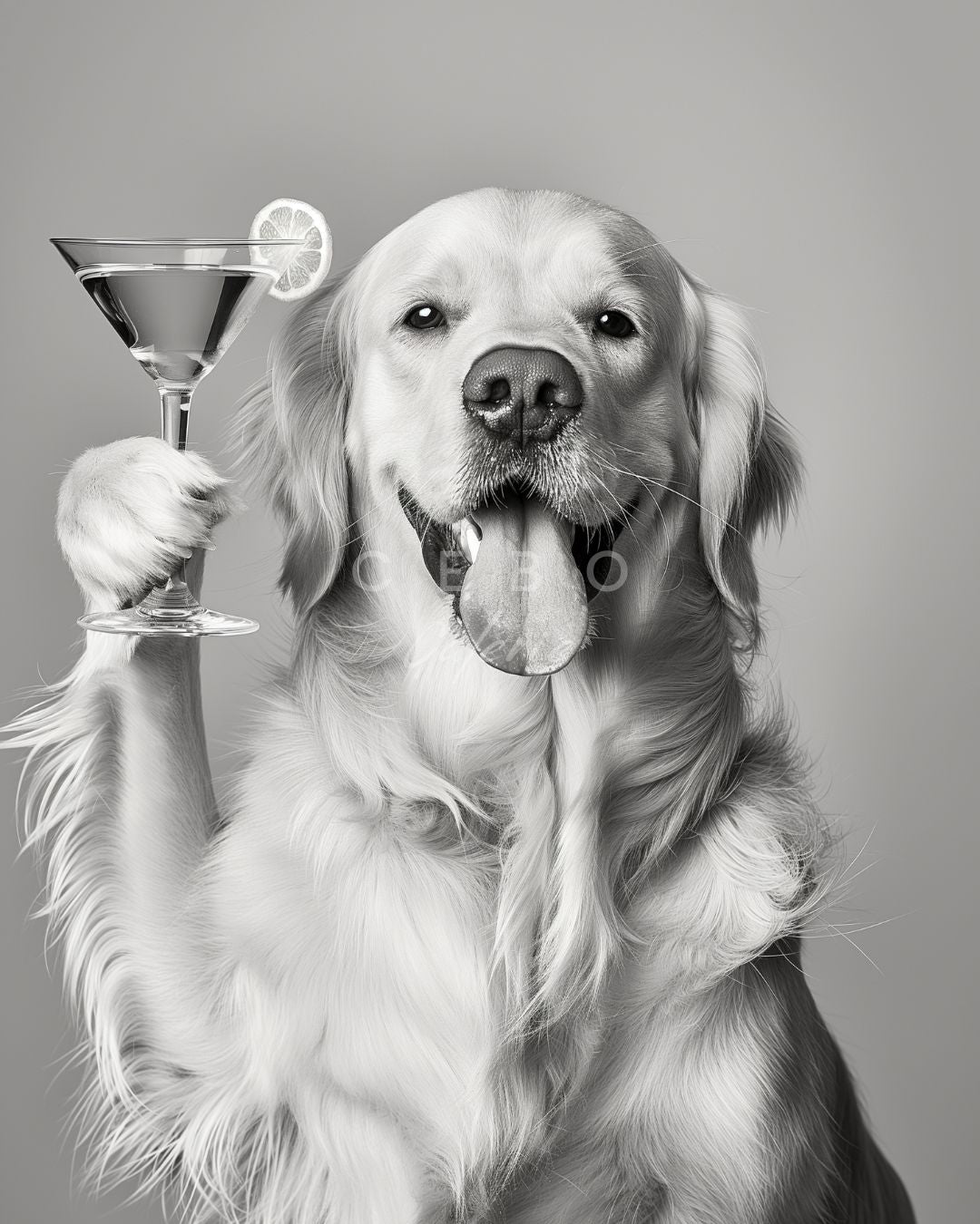 Affiche Labrador Martini