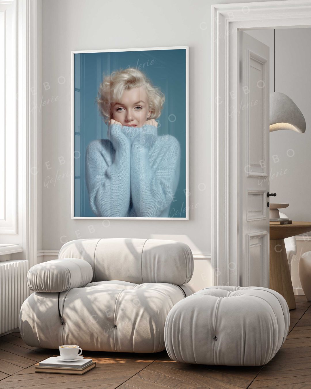 Affiche Bleu Marilyn