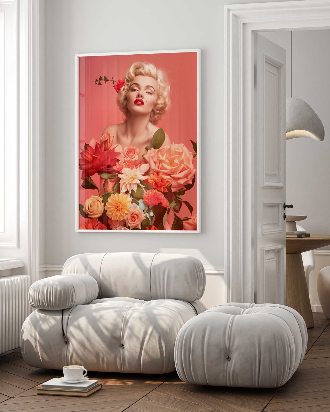 Affiche Marilyn en Fleurs