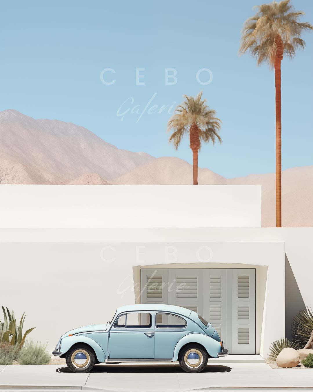 Affiche Retro Blue