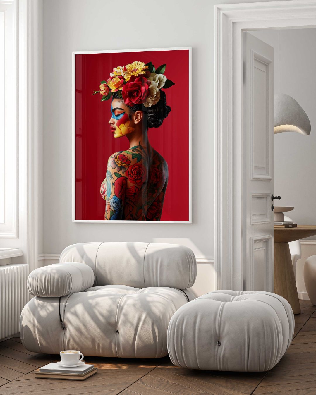 Affiche Rouge Frida