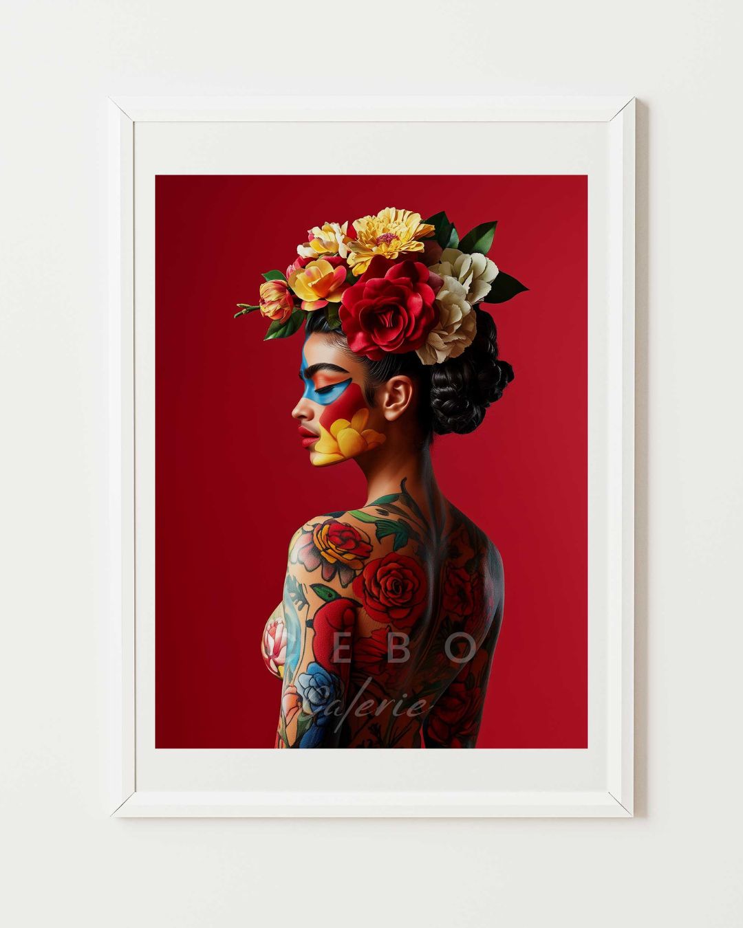 Affiche Rouge Frida