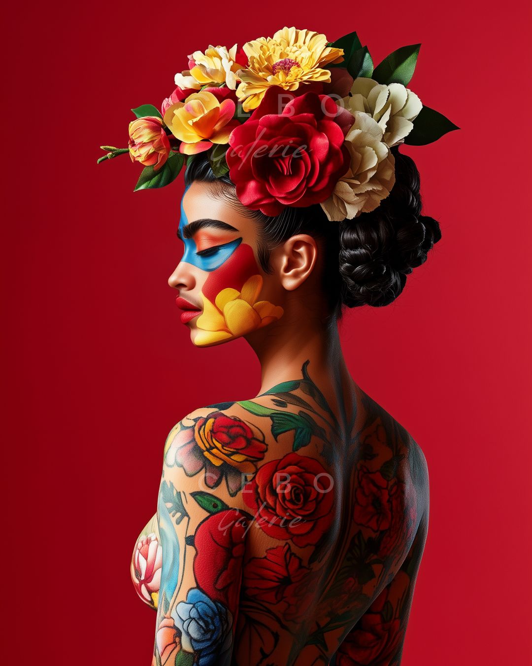 Affiche Rouge Frida