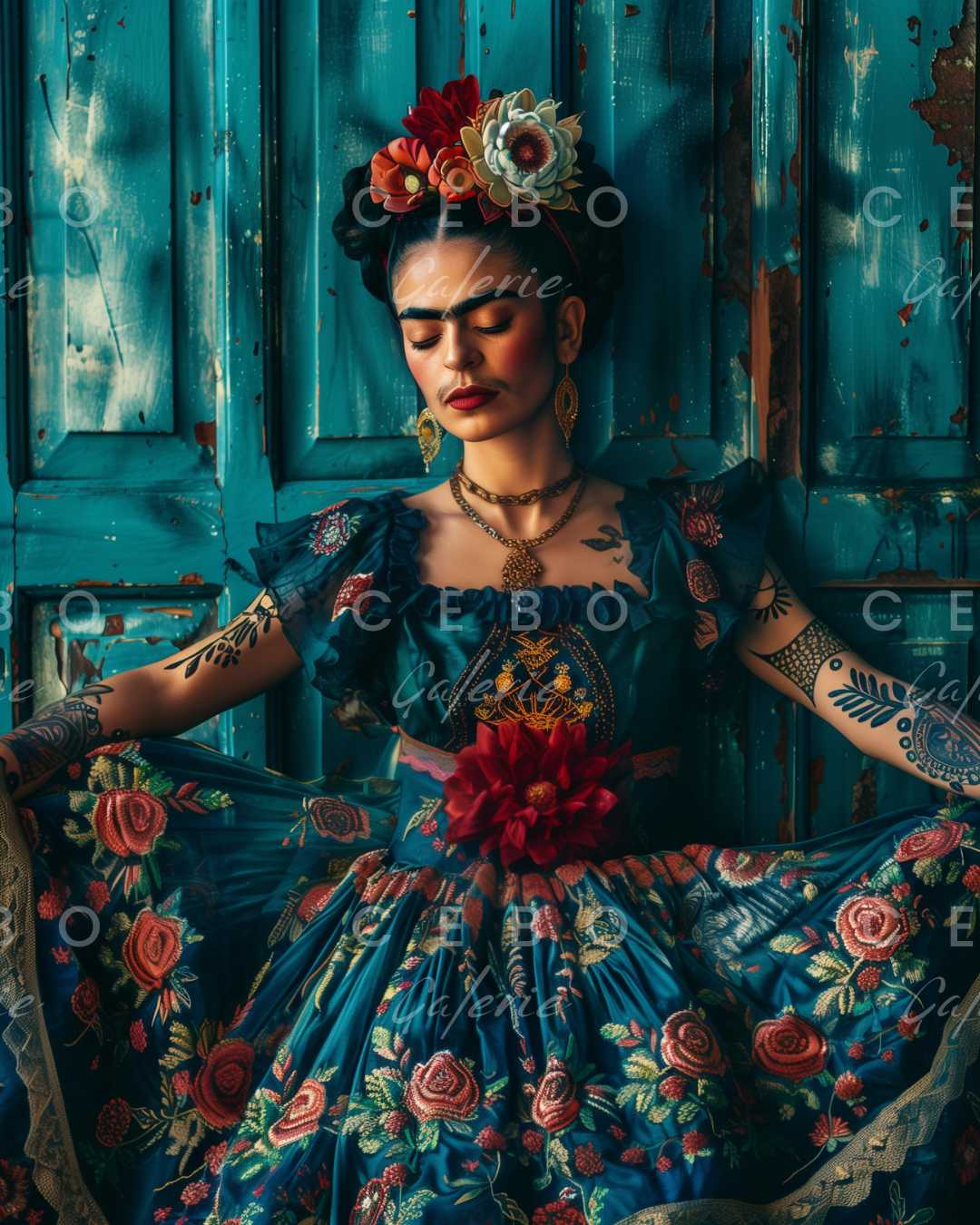 Affiche Bleu Frida