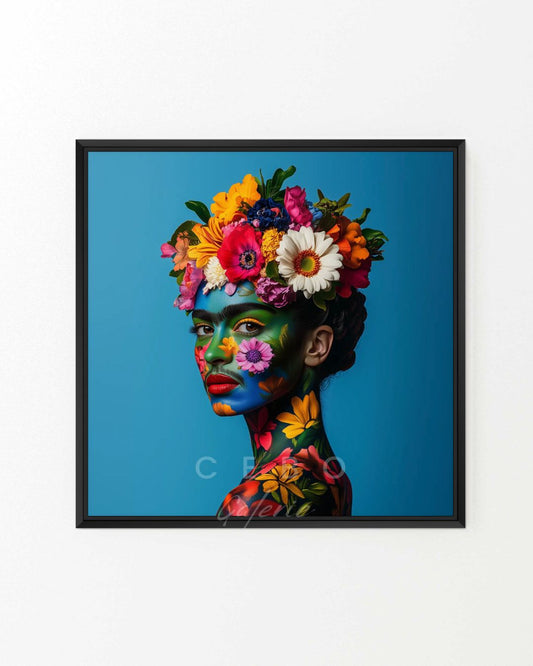 Tableau Frida en Fleurs - Exemplaire Unique